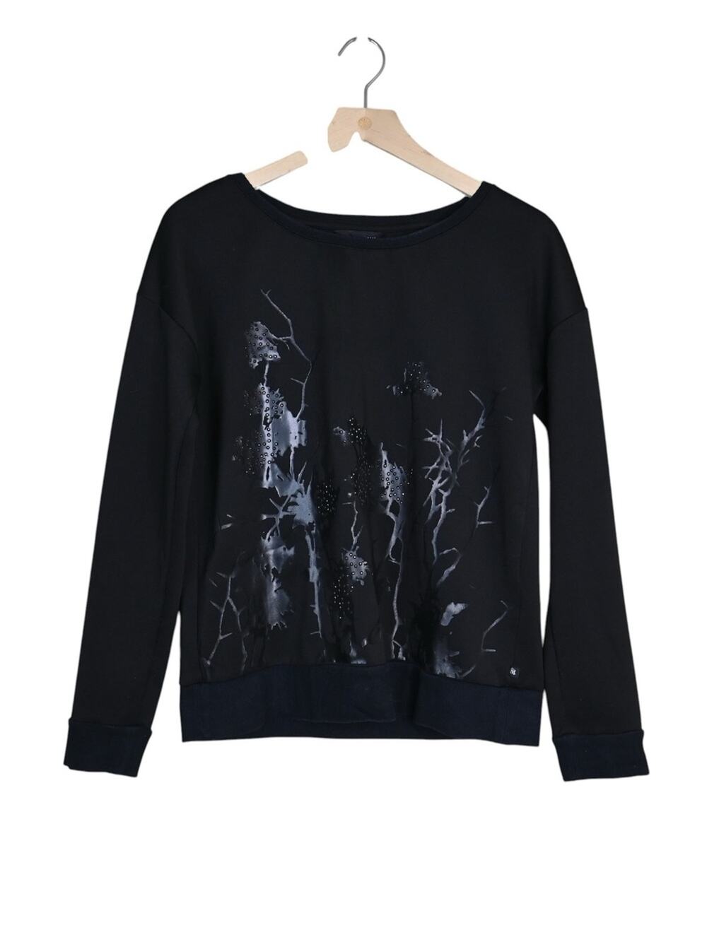 Rock & Republic Women's M Lightweight Floral Embellished Sweatshirt